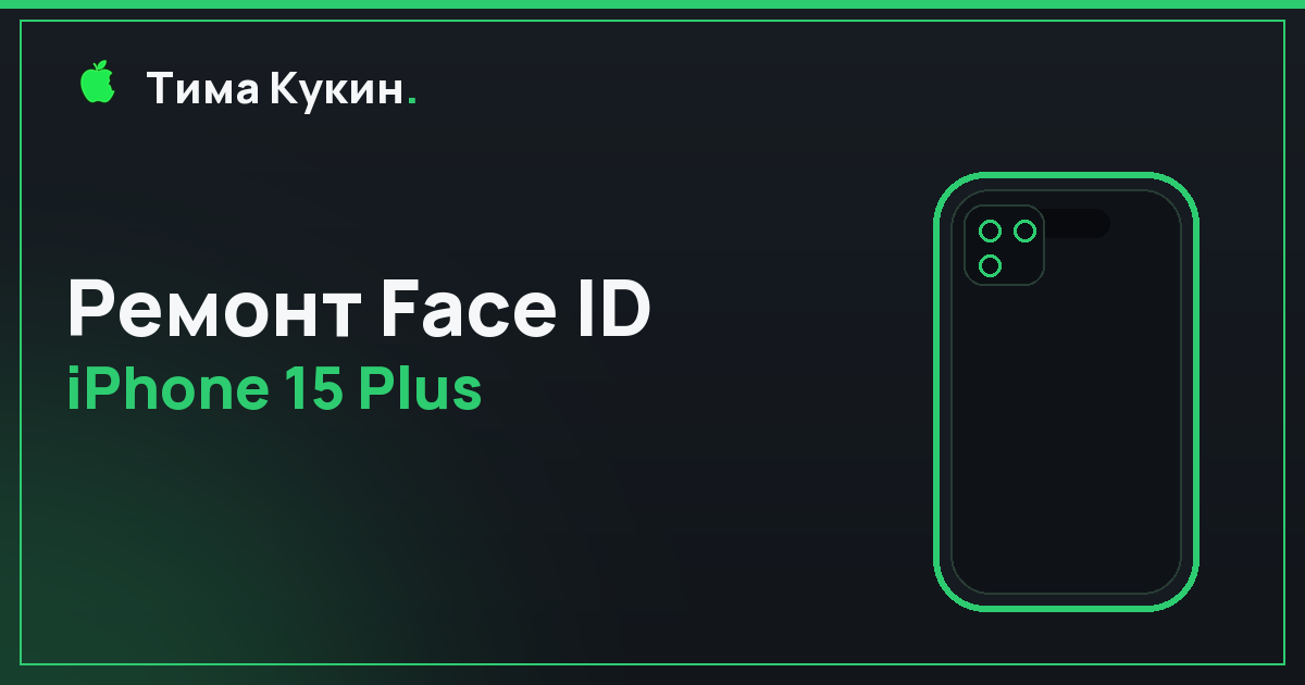 Перестал работать Face ID на iPhone 15 Plus — ремонт с выездом в Барнауле