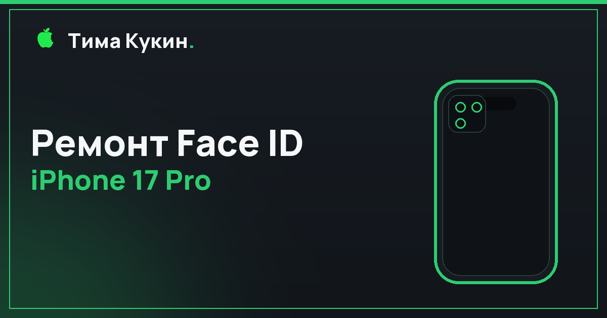 Ремонт Face ID на iPhone 17 Pro в Барнауле — мастер приедет к вам