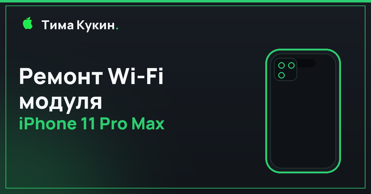 Ремонт Wi-Fi iPhone 11 Pro Max в Барнауле — на выезде