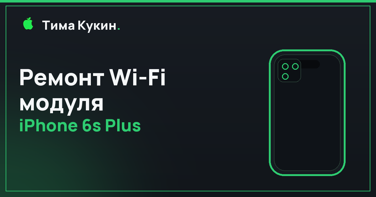Ремонт Wi-Fi iPhone 6s Plus в Барнауле — на выезде