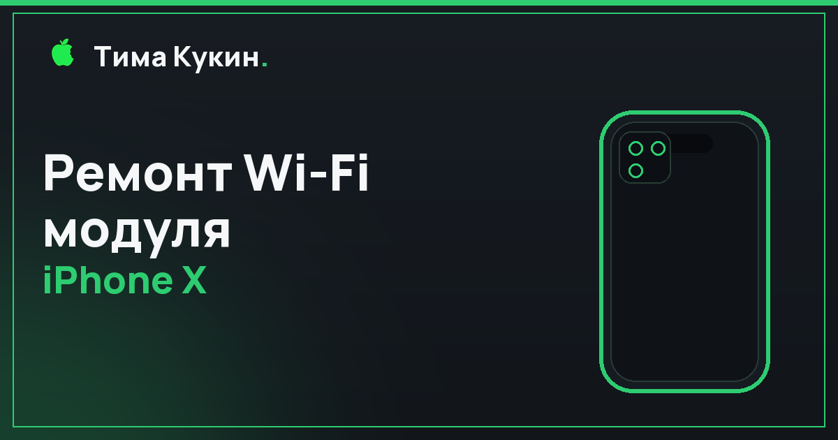 Ремонт Wi-Fi iPhone X в Барнауле — на выезде