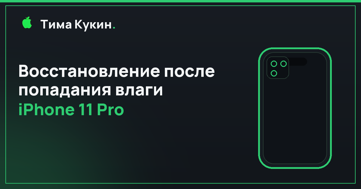 После воды iPhone 11 Pro в Барнауле — на выезде