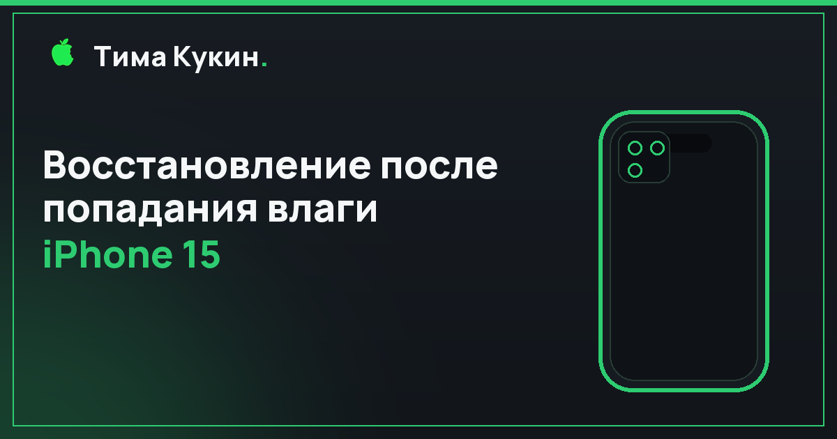 Восстановление iPhone 15 после попадания воды в Барнауле
