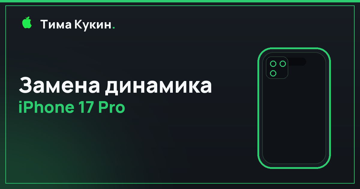 Замена динамика iPhone 17 Pro в Барнауле — мастер приедет к вам