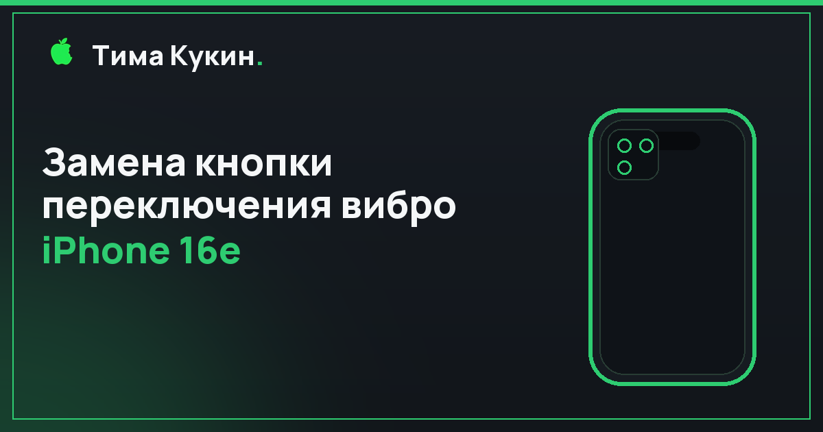 Замена кнопки переключения вибро на iPhone 16e в Барнауле