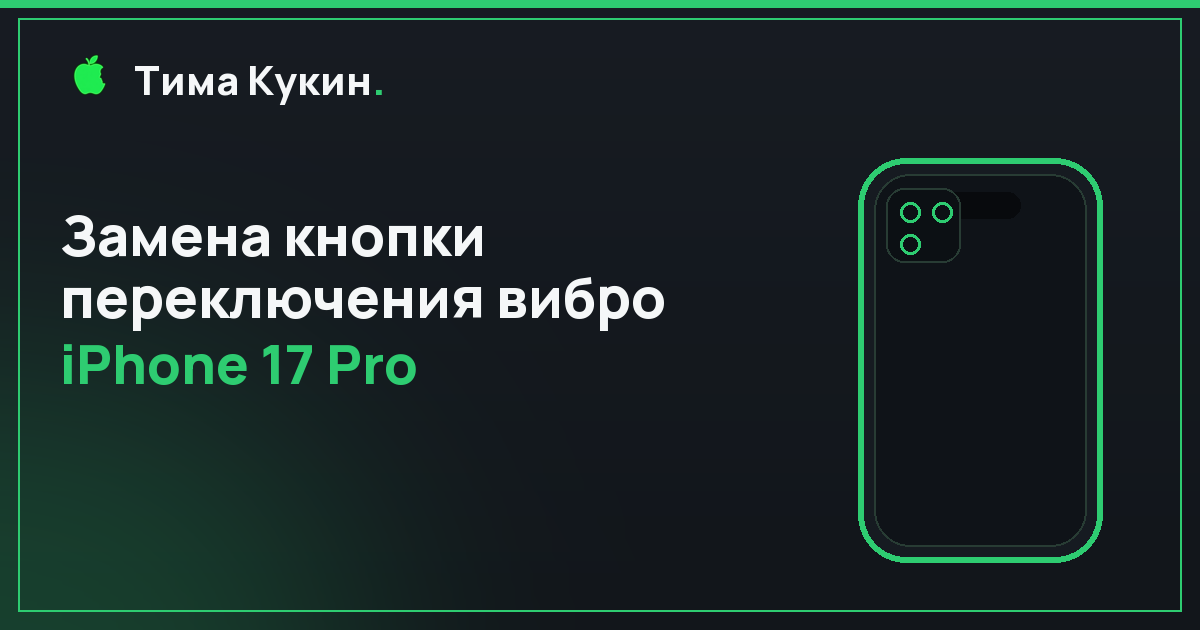 Замена кнопки переключения вибро на iPhone 17 Pro в Барнауле