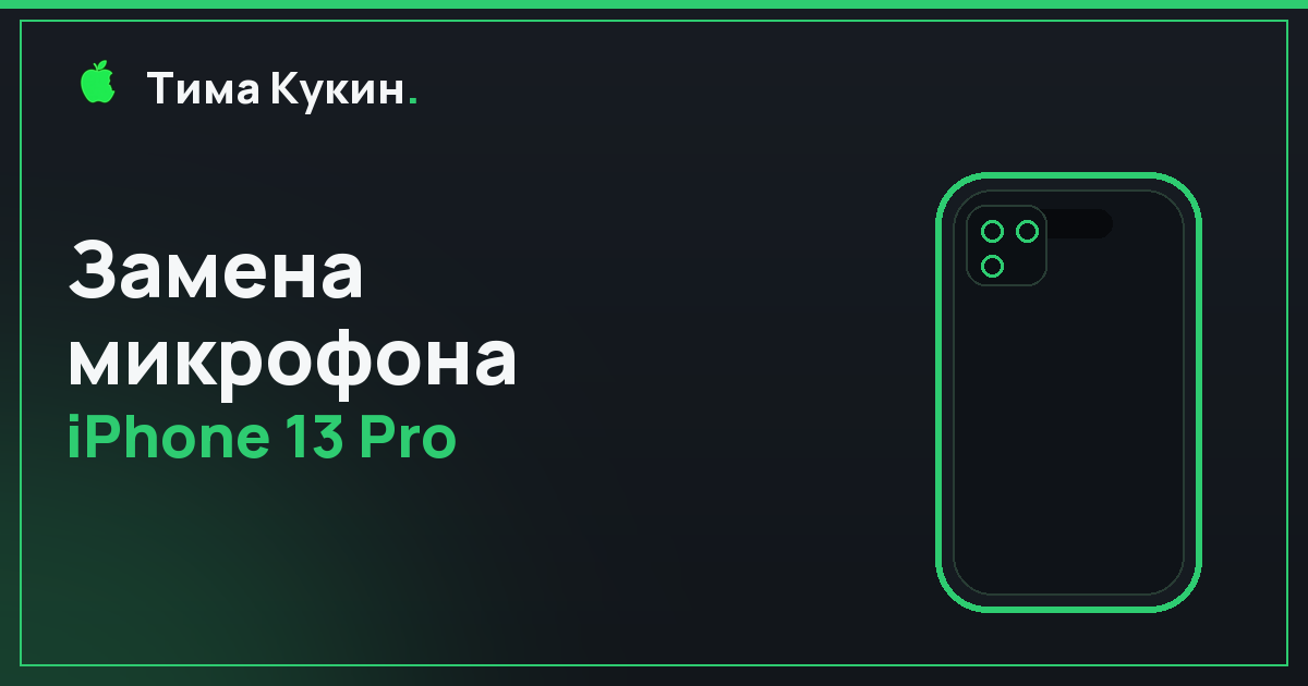 Замена микрофона iPhone 13 Pro в Барнауле — выезд мастера к вам