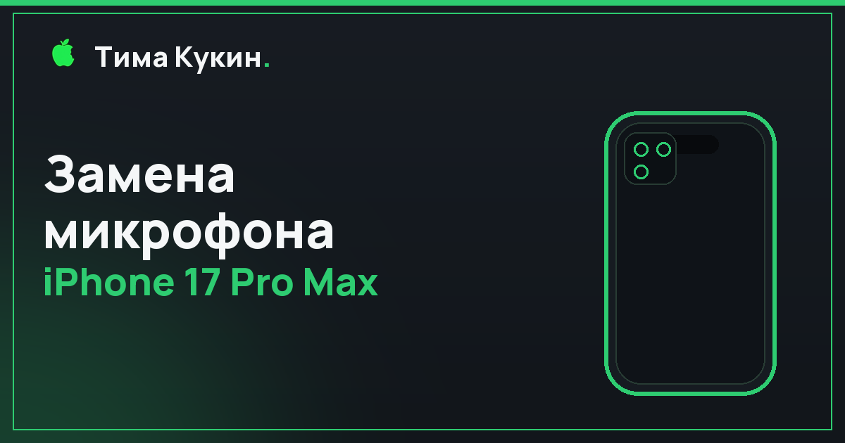 Замена микрофона iPhone 17 Pro Max в Барнауле — мастер приедет к вам