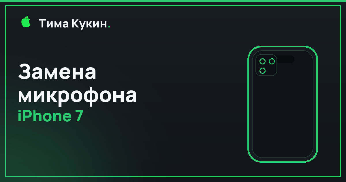 Замена микрофона iPhone 7 в Барнауле — на выезде
