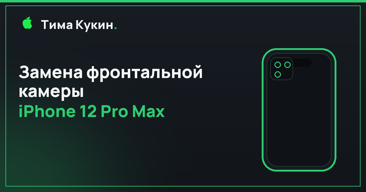 Замена фронтальной камеры iPhone 12 Pro Max в Барнауле — на выезде