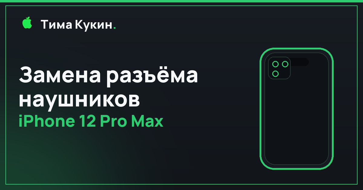 Разъём наушников iPhone 12 Pro Max в Барнауле — на выезде