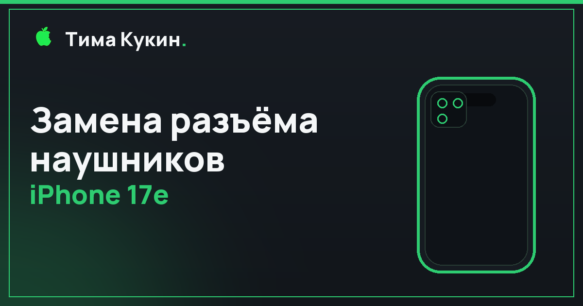 Замена разъёма наушников iPhone 17e в Барнауле — мастер приедет к вам