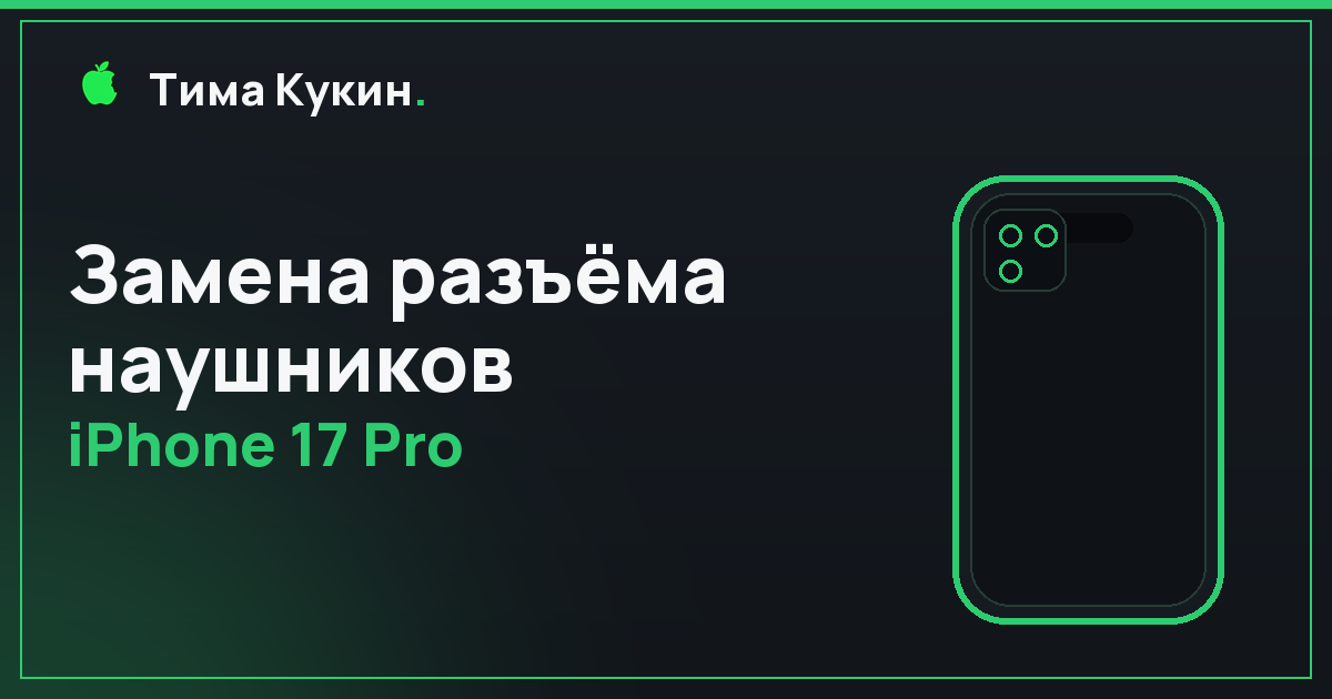 Замена разъёма наушников iPhone 17 Pro в Барнауле — мастер с выездом