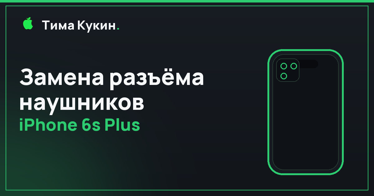 Разъём наушников iPhone 6s Plus в Барнауле — на выезде
