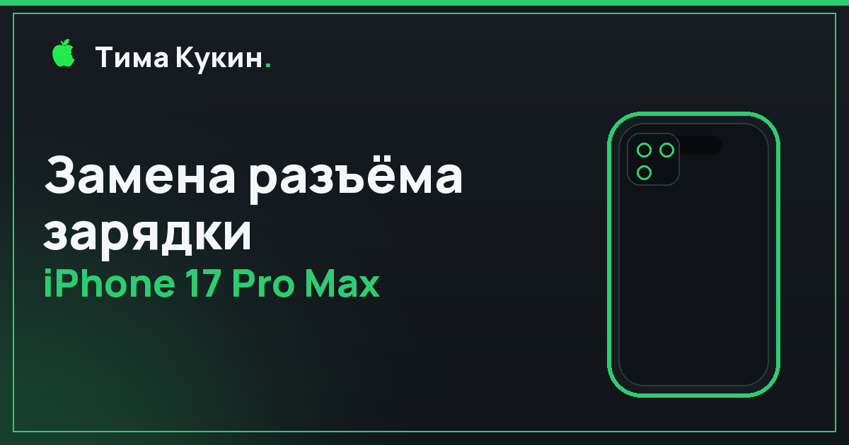 Замена разъёма зарядки iPhone 17 Pro Max в Барнауле — выезд к вам