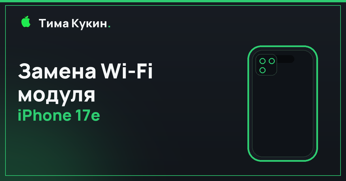 Замена Wi-Fi модуля iPhone 17e в Барнауле — мастер приедет к вам