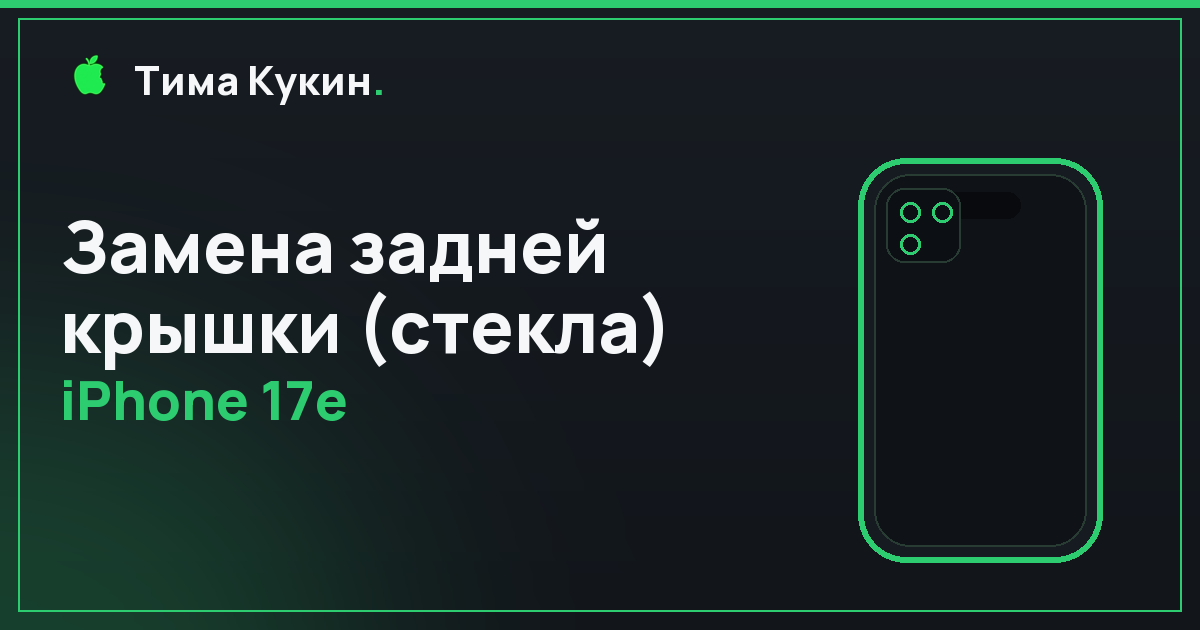 Замена задней крышки iPhone 17e в Барнауле — мастер приедет к вам